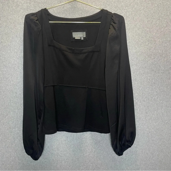 Anthropologie Vampire Goth Witch Square Neck Balloon Illusion Sleeve Top - Picture 2 of 6